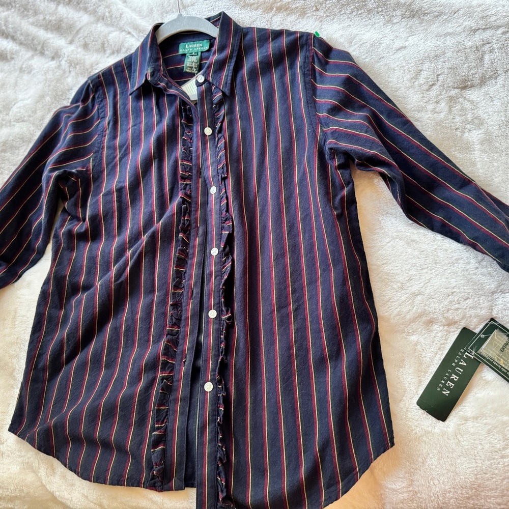 Ralph Lauren Striped Button-Up Shirt Sleeve